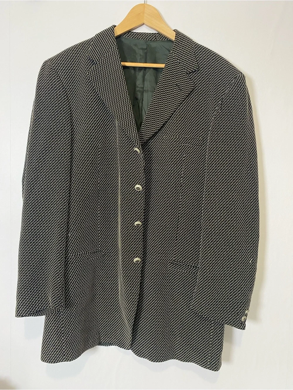 Versace Classic V2 Neiman Marcus Designer Collection Men's Blazer Sz 54L Blk Wht
